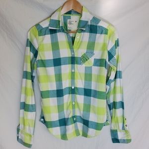 American Eagle Plaid Button Down Shirt